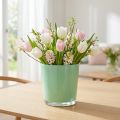 Üveg edény Ø11,5cm H10,8cm mentazöld | Floristik24.hu