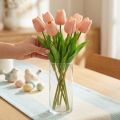 Műtulipán Real-Touch őszibarack rózsaszín 38cm-es csokor 7 db | Floristik24.hu