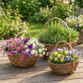 Burgonyakosár 43/33/23cm fóliával, natúr, 3 db-os szett. | Floristik24.hu