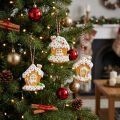 Ropogós ház Karácsonyfadíszek mézeskalács ház H9cm 3 db | Floristik24.hu