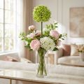 Díszhagyma Allium, selyemvirág, műgömb póréhagyma zöld Ø20cm L72cm | Floristik24.hu