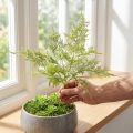 Mesterséges páfrány műnövény zöld állományban 45cm | Floristik24.hu
