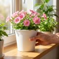 Műanyag kaspó “Irys” fehér Ø19cm M16cm 1 db | Floristik24.hu