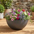 Műanyag kaspó, antracit, Ø40cm, M18.5cm | Floristik24.hu