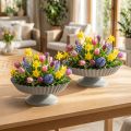 Fémtányér szürke dísztányér talppal Ø14cm 2 db | Floristik24.hu