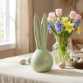 Nyúlfej húsvéti nyuszi dekoráció menta zöld arany craquelure H28cm | Floristik24.hu