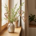 Faszív natúr fa szívek akasztáshoz 8×11cm 4 db | Floristik24.hu
