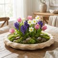 Dekoratív fatál fatál Paulownia natural Ø36cm | Floristik24.hu