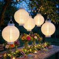 Lámpás LED napelemes 20cm fehér | Floristik24.hu