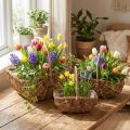 Fogantyús kosár téglalap alakú természet 34×26/29×20/24×15cm 3 db-os készlet | Floristik24.hu