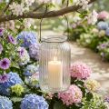 Üveg lámpás/gyertyatartó akasztáshoz, fogantyúval, M18cm | Floristik24.hu