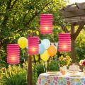 Lampion Train Lantern Pink Ø10cm H13cm 8db | Floristik24.hu