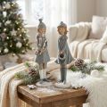 Deco figurák téli gyerek figurák lányok H19cm 2db | Floristik24.hu