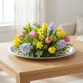 Dekoratív lemez fém ezüst fényes Ø36cm H3cm | Floristik24.hu