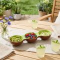 Kiwi motívumos kerámia tál, nyári dekoráció tapasok és snackek stílusos tálalásához, 30 cm | Floristik24.hu