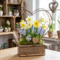 Növénydoboz fa szív dekoratív rozsda H41cm/39cm 2 db-os készlet | Floristik24.hu