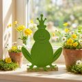 Frog King Filc Wood Green 20cm x 27,5cm Nyári dekoráció | Floristik24.hu