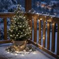 LED rizs fénylánc 80s 6m külső fekete/fehér | Floristik24.hu