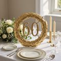 Jubileumi szám 60 arany Ø40cm | Floristik24.hu