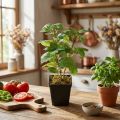 Menta cserépben, műfűszerek, zöld növény, M24cm | Floristik24.hu