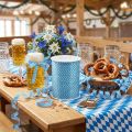 Dekoratív szalag curling szalag Oktoberfest kék-fehér 10mm 250m | Floristik24.hu