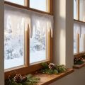 Jégcsap girland hópelyhes ablakdekoráció 15×180cm 2db | Floristik24.hu