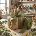 Juta szalag rács szalag díszítő szalag zöld olíva 5cm 40m | Floristik24.hu