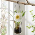 Mák pohárban akasztani fehér 22cm | Floristik24.hu