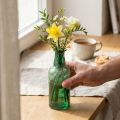 Mini váza üvegpalack váza virágváza zöld Ø6cm H17cm | Floristik24.hu