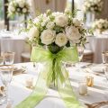 Organza szalag zöld ajándék szalag szegély lime zöld 40mm 50m | Floristik24.hu