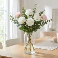 Fehér rózsa hamis rózsa száron selyemvirág Hamis rózsa L72cm Ø13cm | Floristik24.hu