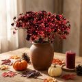 Gypsophila műpiros művirág ősz 29,5cm 18db | Floristik24.hu