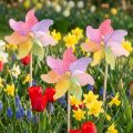 Szélmalom dekoráció Windmill Natural Colorful Ø21,5cm H55cm 3db | Floristik24.hu