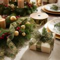 Csipke szalag zöld arany díszítő szalag csipke 25mm 15m | Floristik24.hu