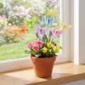 Díszlepkék dróton színes tollak 5,5×8cm 12 db | Floristik24.hu