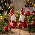 Mikulás figura Nicholas piros, fehér kerámia H13,5cm 2db | Floristik24.hu