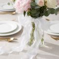 Sifon szalag organza szalag dekorációs szalag organza fehér 40mm 20m | Floristik24.hu