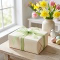 Organza szalag zöld ajándék szalag szegély lime zöld 6mm 50m | Floristik24.hu