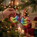Ünnepi üvegdísz szív alakú csók karácsonykor | Floristik24.hu
