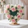 Virágos hab 3D szív lábbal virágos hab zöld 30cm x 28cm | Floristik24.hu