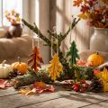 Díszlevél fa felakasztáshoz színes őszi dekorációhoz 6,5×4cm 12db | Floristik24.hu