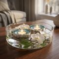 Üveg úszó mécsestartó elegáns kiegészítőként bármely szobában, 10 cm, 2 darab | Floristik24.hu