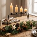 Gyertyatartó Fekete Gyertyatartó Adventi koszorú L38cm H31cm | Floristik24.hu