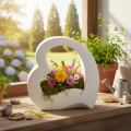Szív alakú dekoráció ültetéshez és virágdíszekhez, nyitott kialakítás, modern szív alakú, 19 cm | Floristik24.hu
