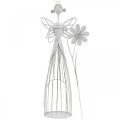 Floristik24 Tavaszi dekoráció, virágtündér, fém lámpás, virágtündér virággal 34,5cm