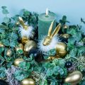 Floristik24 Libatojás Golden Blown Eggs Húsvéti dekoráció 12db