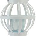 Floristik24 Kerti lámpás fém üveg lámpa akasztható fehér Ø18,5cm