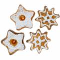 Floristik24 Scatter dekorációs keksz csillag 24db