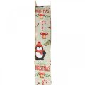 Floristik24 Ajándék szalag Merry Christmas pingvinek Karácsonyi szalag 25mm 8m