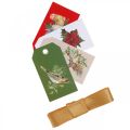 Floristik24 Csomagolópapír selyemszalaggal és címkékkel 4 lap 50 × 70 cm-es készletben